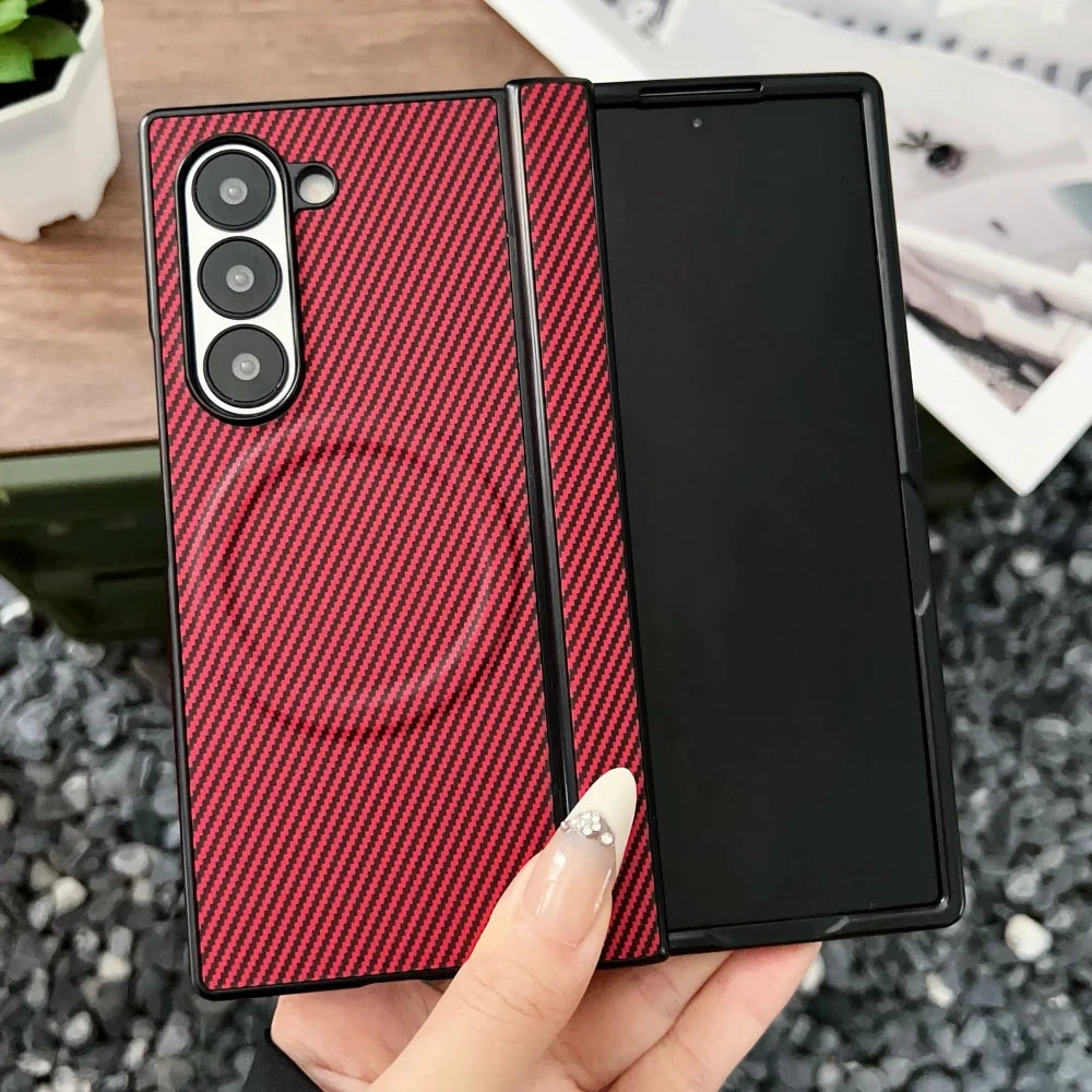 Carbon Fiber Magnetic Hinge Case for Galaxy Z Fold 7 / Fold 8