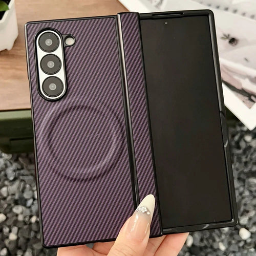 Carbon Fiber Magnetic Hinge Case for Galaxy Z Fold 7 / Fold 8