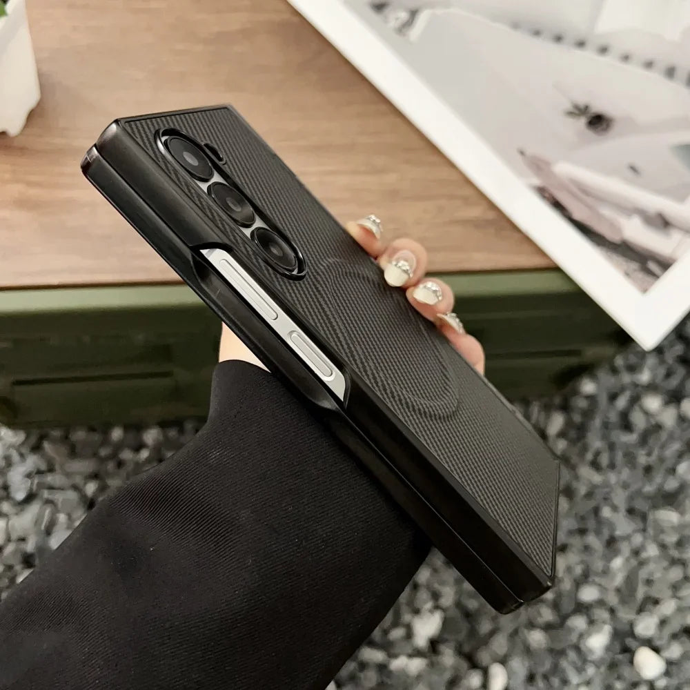 Carbon Fiber Magnetic Hinge Case for Galaxy Z Fold 7 / Fold 8